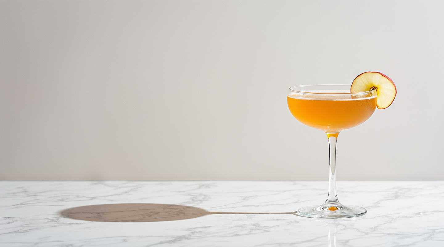 Apple Blossom Cocktail served in a chilled coupe glass