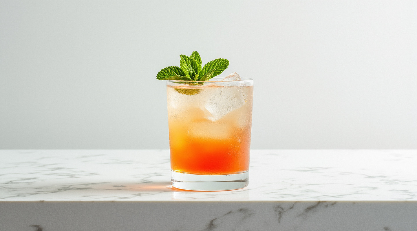 Eye Candy Cocktail with lime and mint