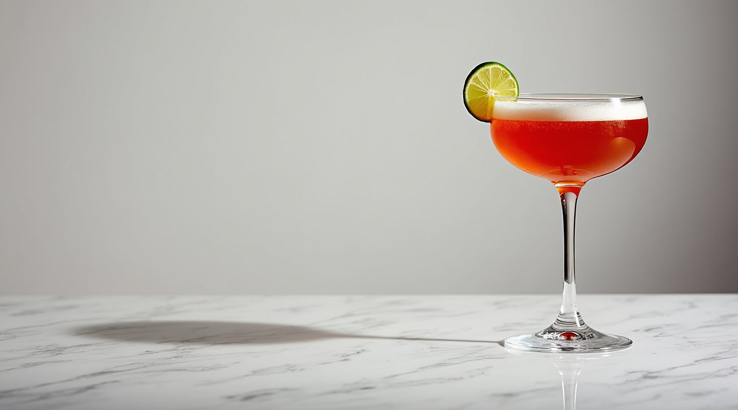 Spicy Dead Lady Cocktail in a Coupe Glass