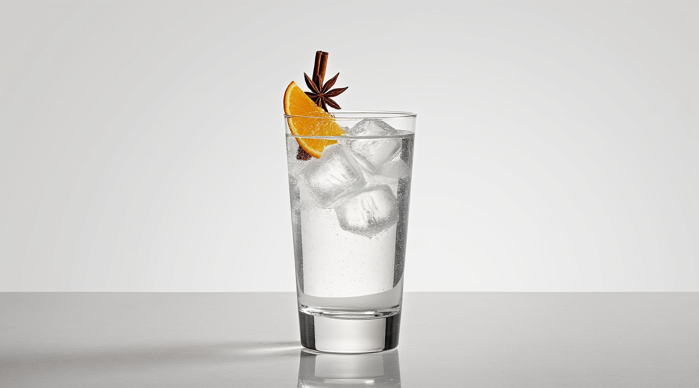 MG & T in a Collins glass with garnish