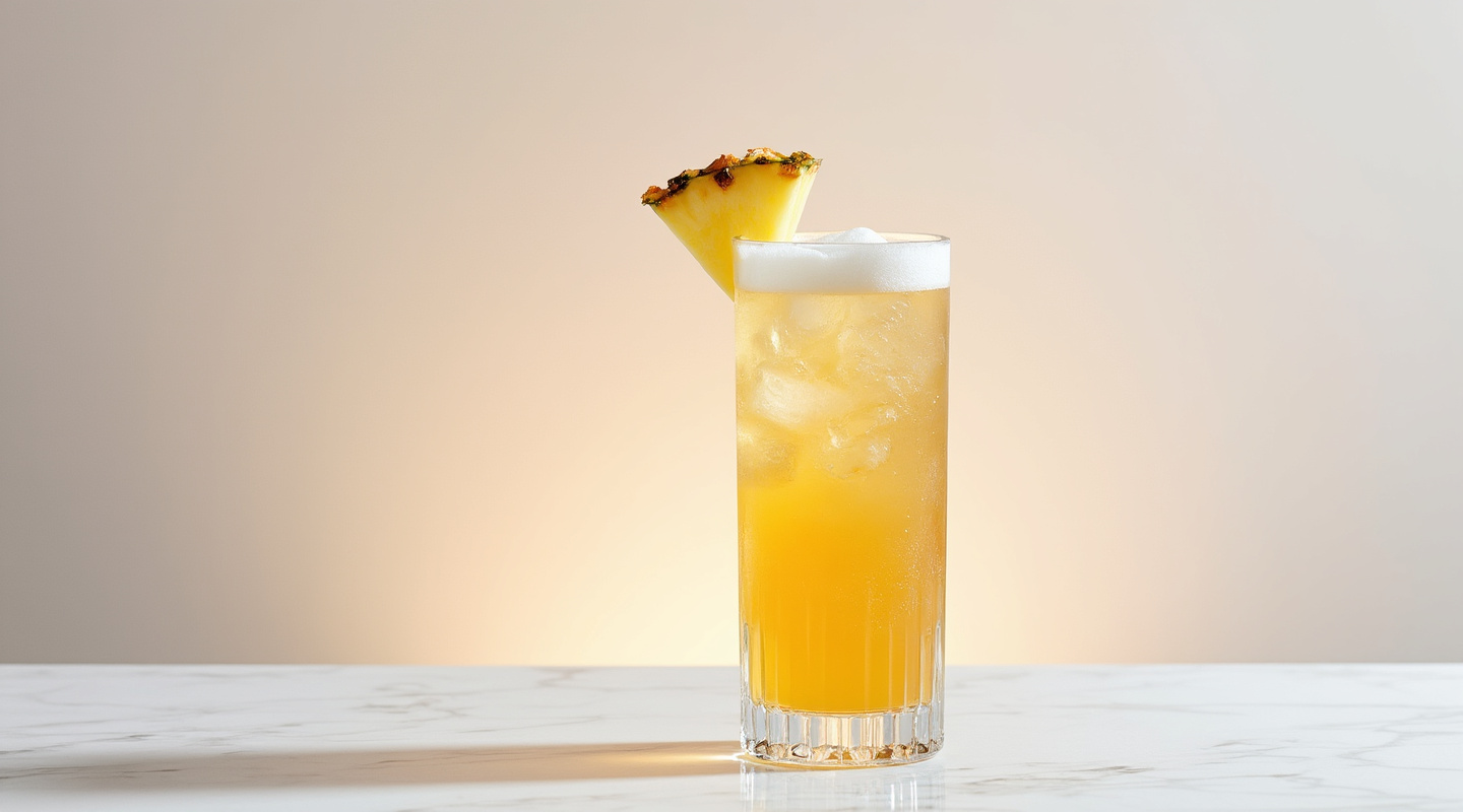 Trinidad Fizz cocktail in a tall glass