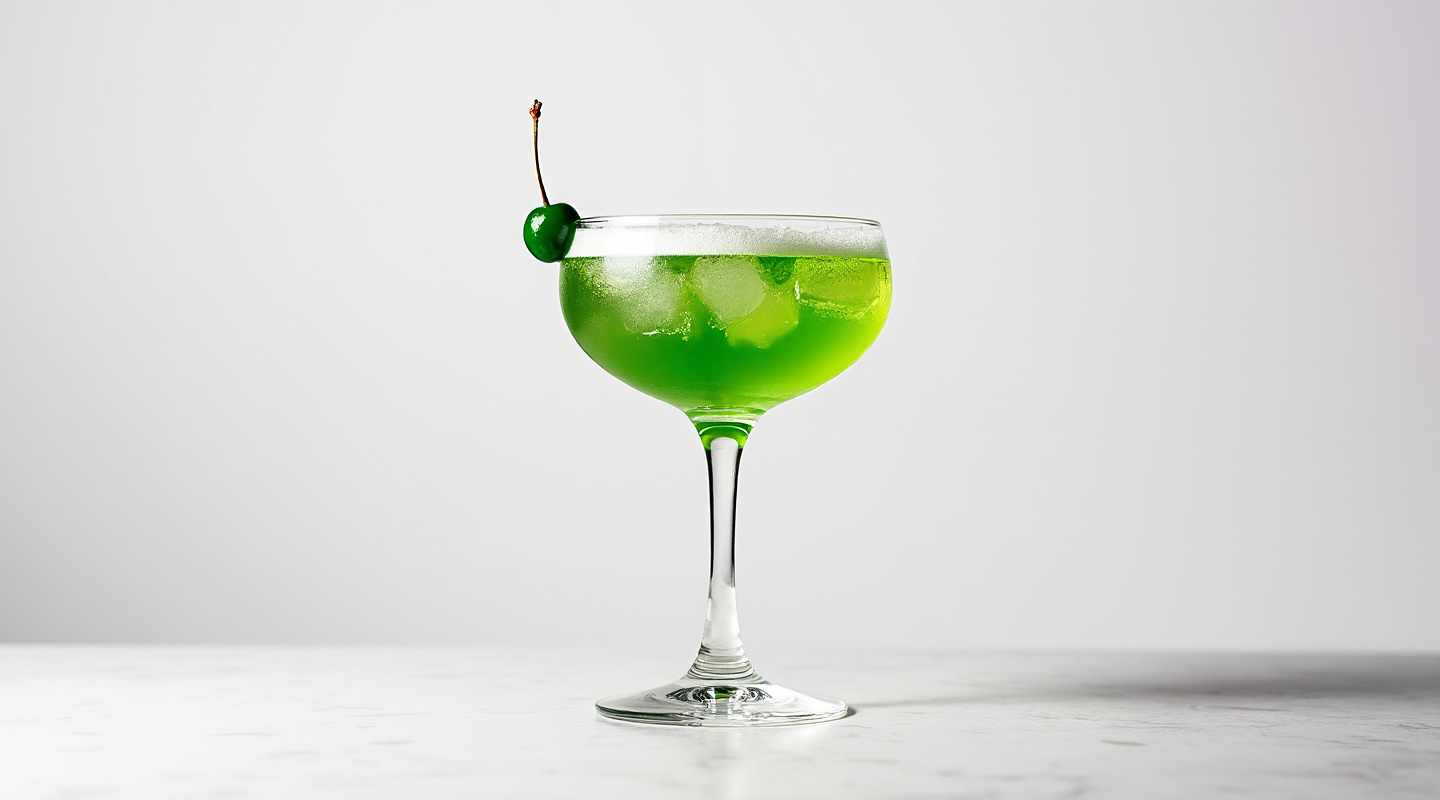Greenhorn cocktail served in a Coupe glass