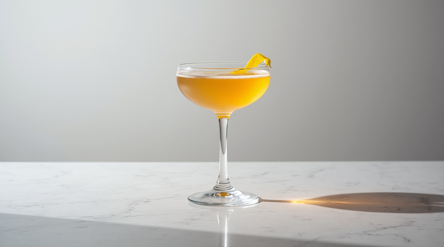 Harrison Ginsberg's Martinez cocktail in a coupe glass