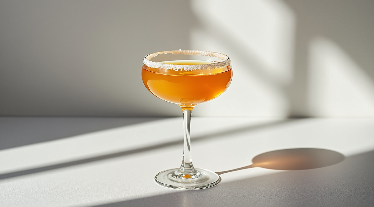 A Vodka Sidecar served in a Coupe glass