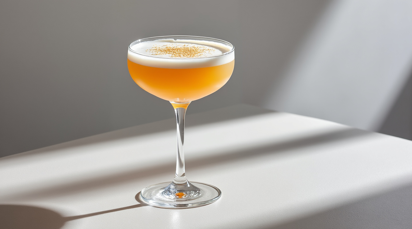Rum Cow Cocktail in a Coupe Glass