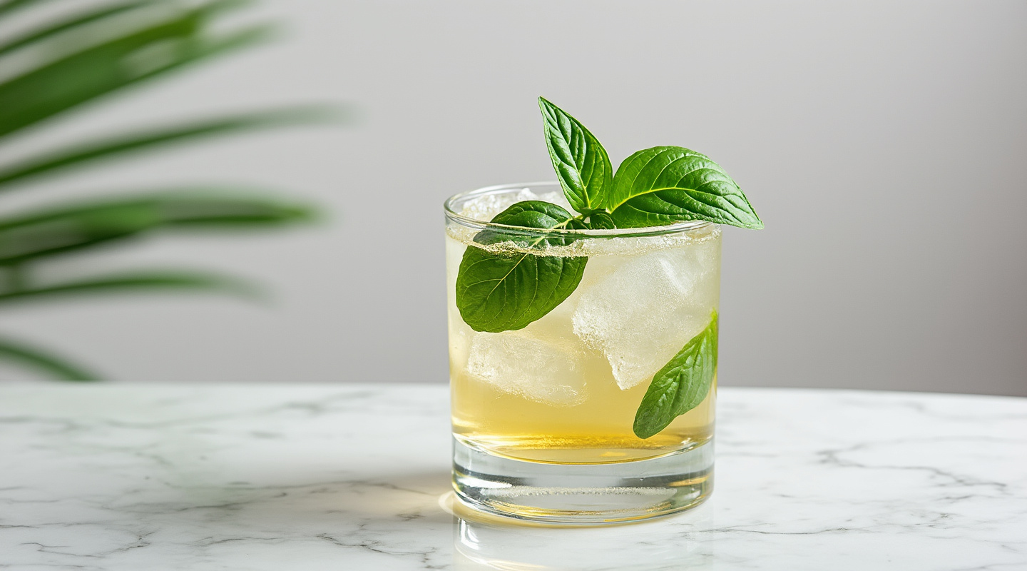 Brazil Basil Smash in a glass