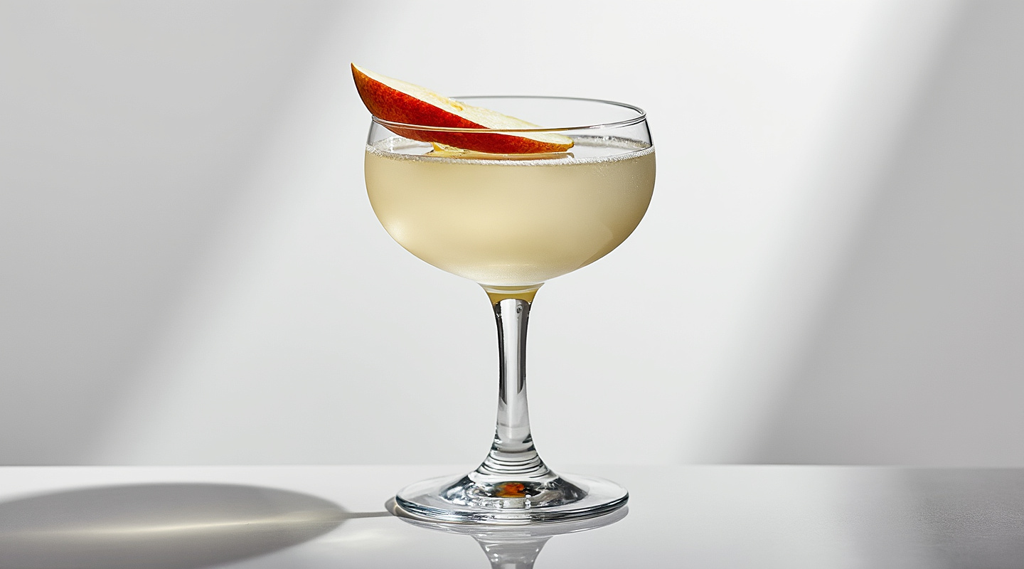 Holy Smoke cocktail in a Nick & Nora glass