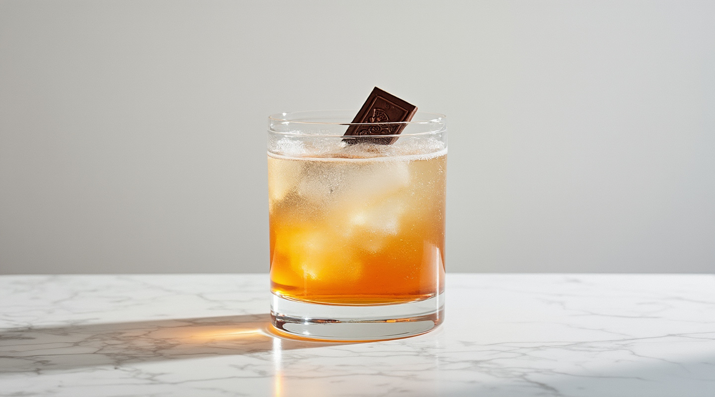 Agroni cocktail in a Nick & Nora glass