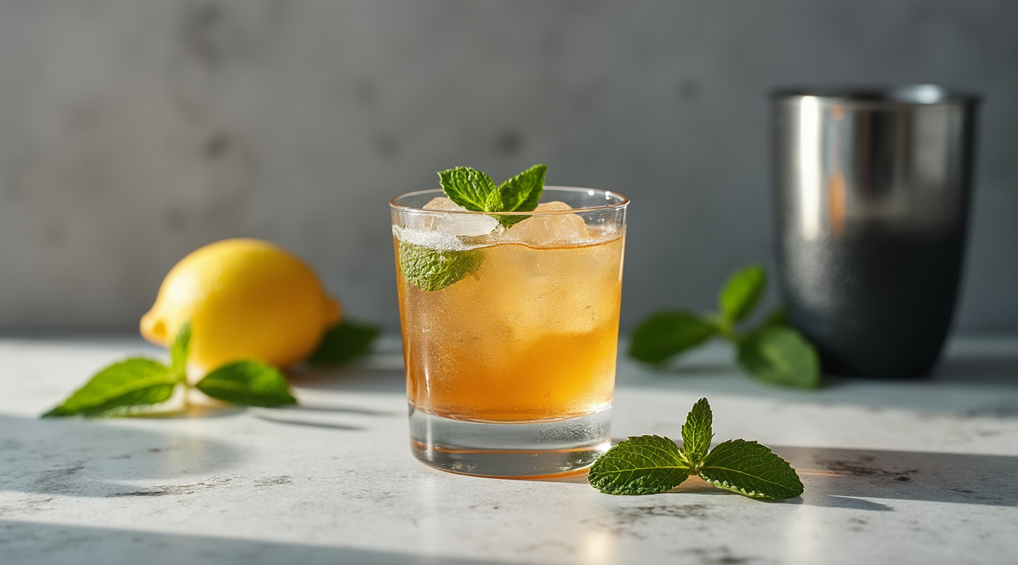 Hard Start cocktail served in a shot glass with a rich, dark color