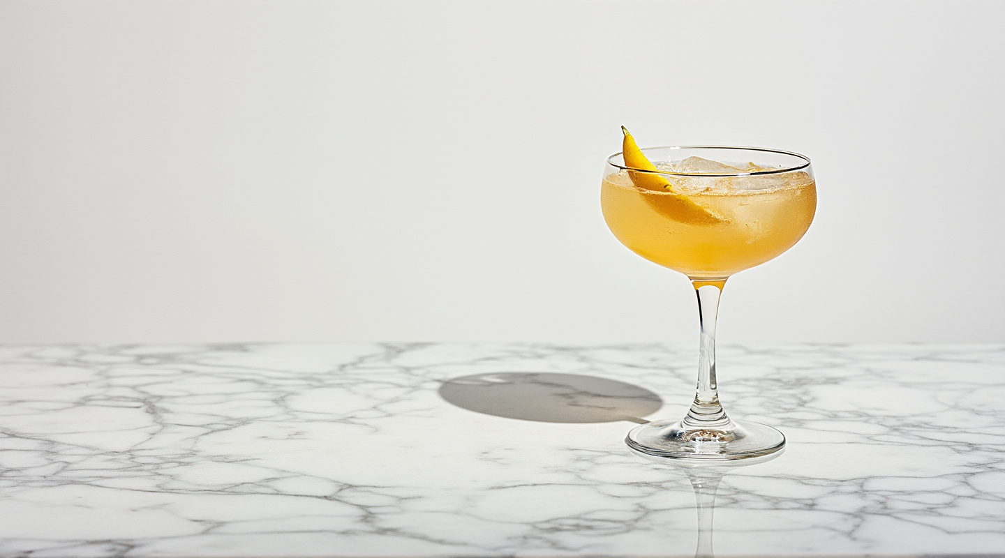 A refreshing Infante cocktail served in a glass with nutmeg garnish