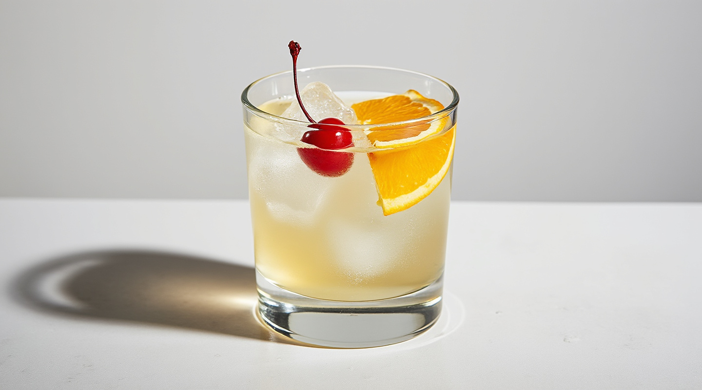 Tequila Stone Sour cocktail in an Old-fashioned glass