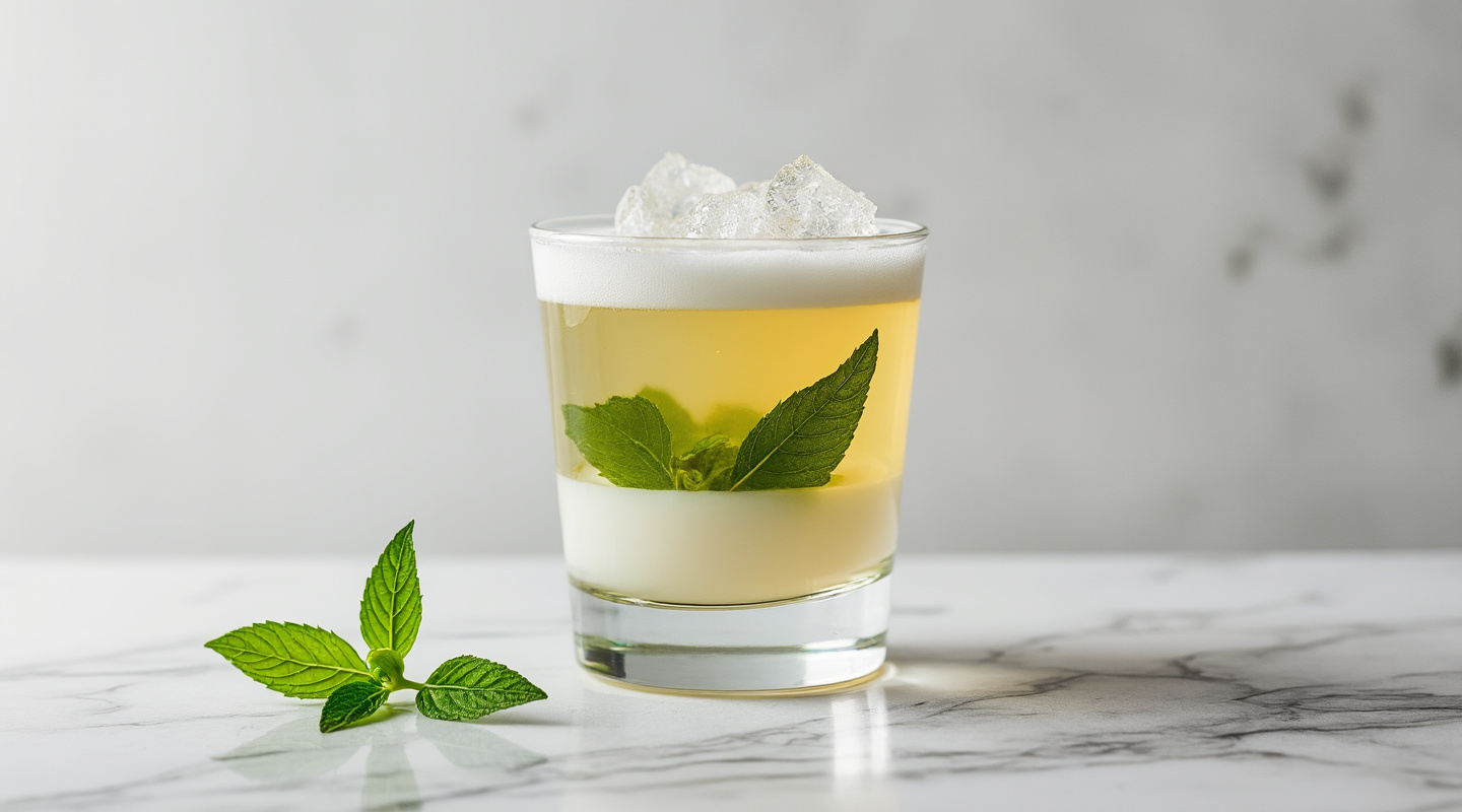 Absinthe Without Leave in a shot glass