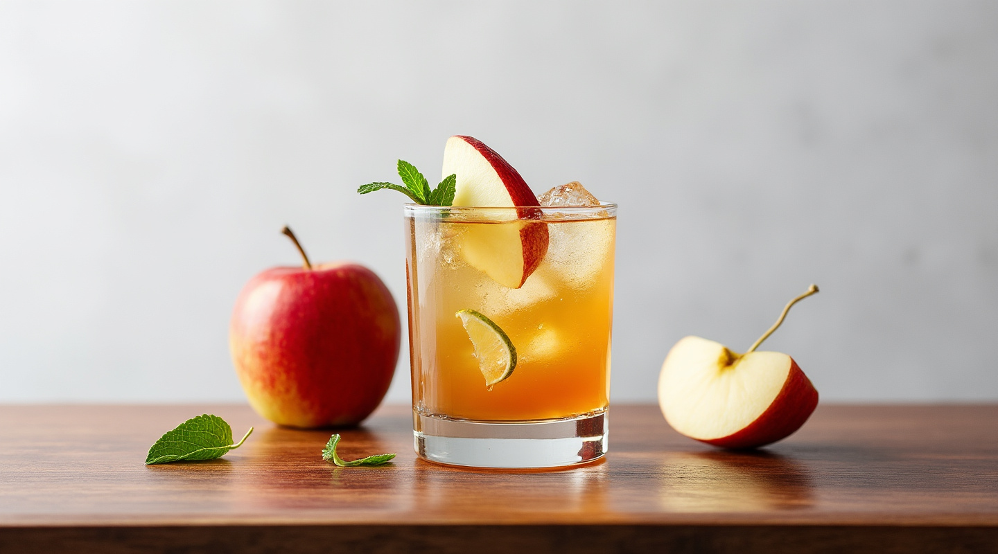 Apple Of One's Eye Cocktail in a Collins glass