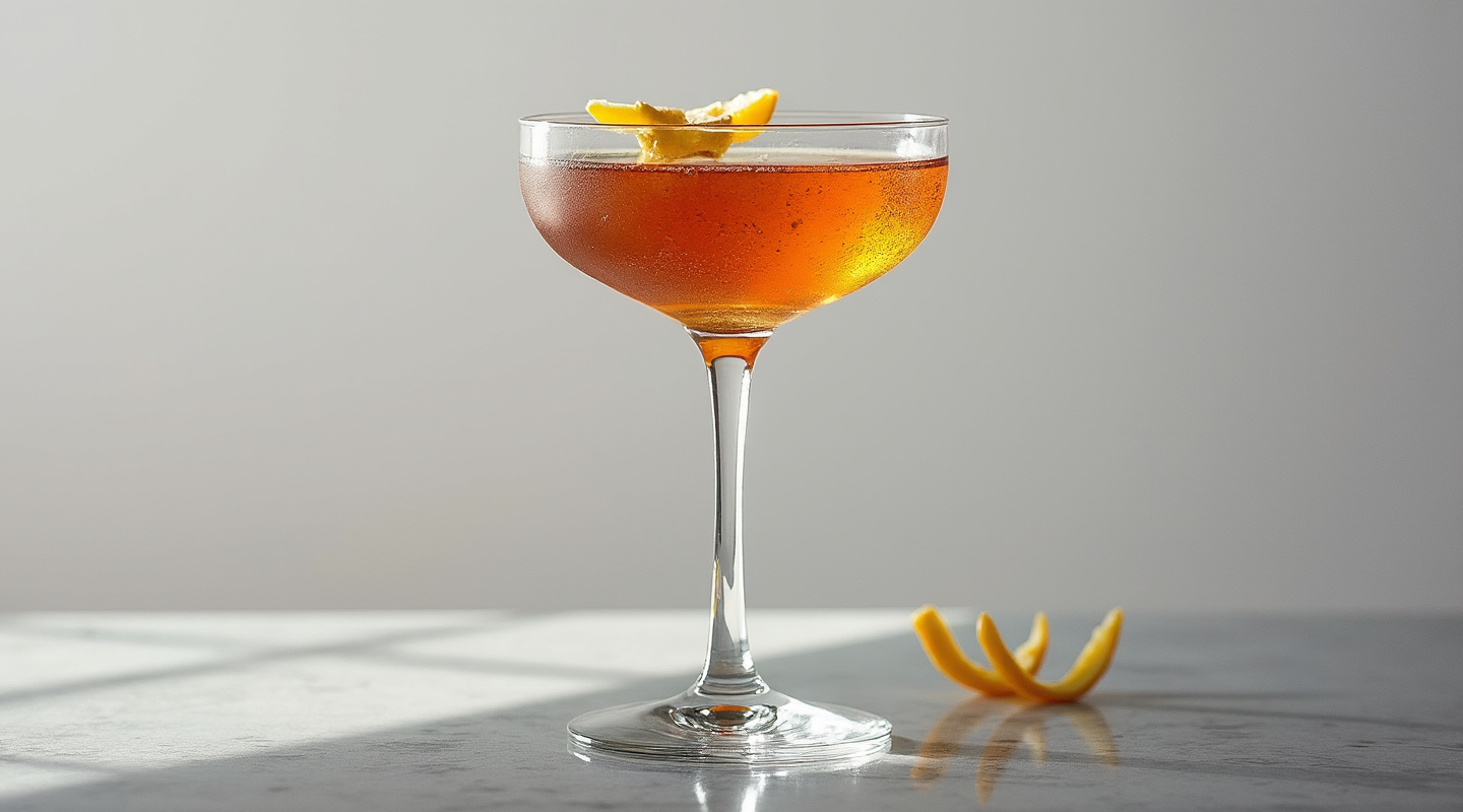 Barbara West cocktail served in a coupe glass