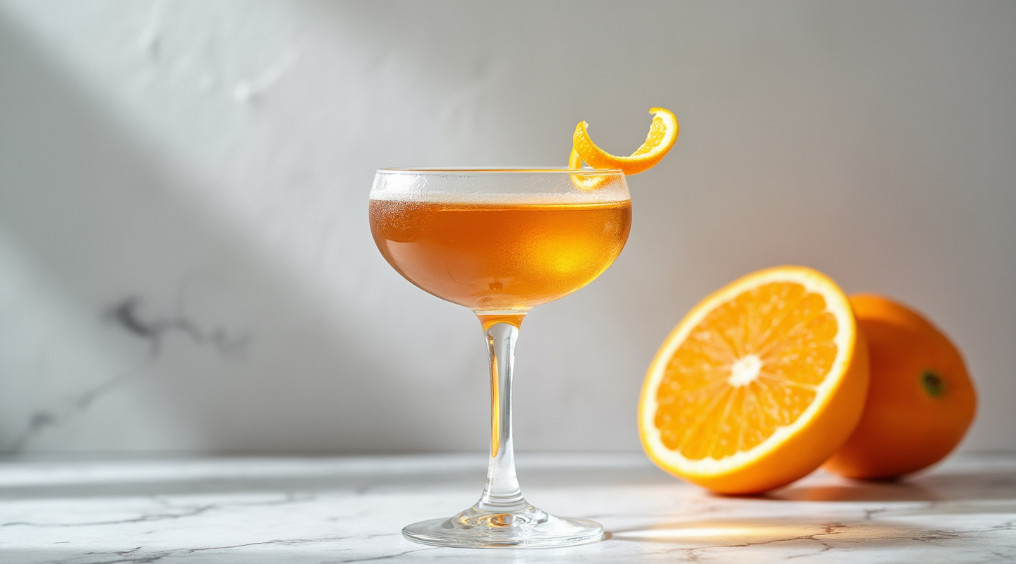 A Donegal cocktail served in a Coupe glass