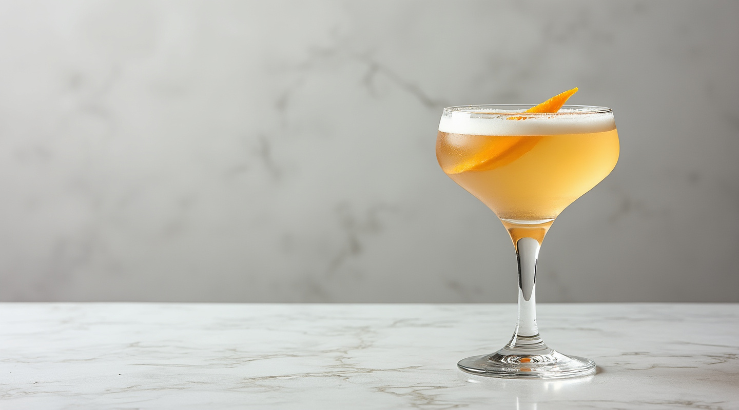 Dorian Gray cocktail in a martini glass