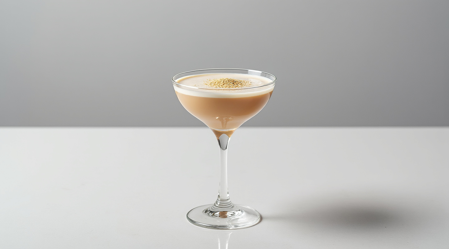 International Incident cocktail in a glass with nutmeg garnish