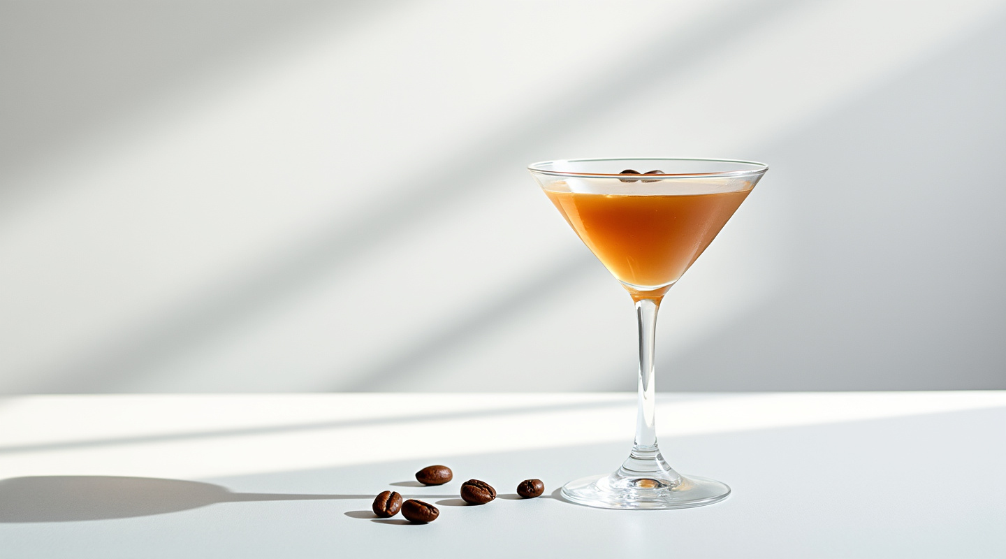 Jolt'ini cocktail with vanilla vodka and coffee liqueur