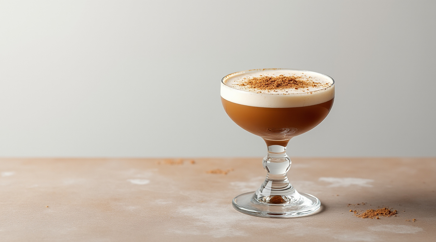 A warm glass of Mexicano (Hot) with cream floating on top.