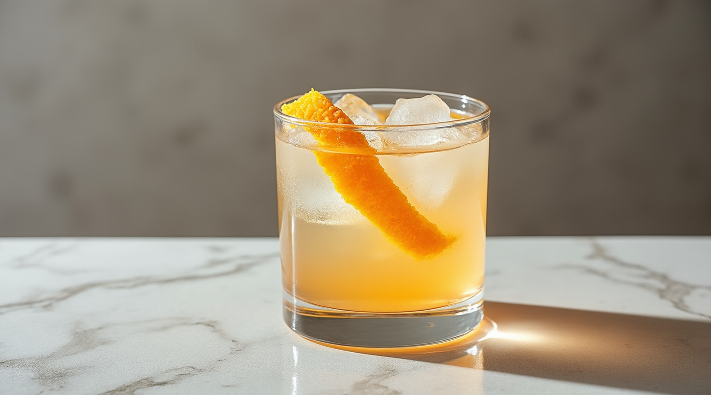 Paradise cocktail in a coupe glass