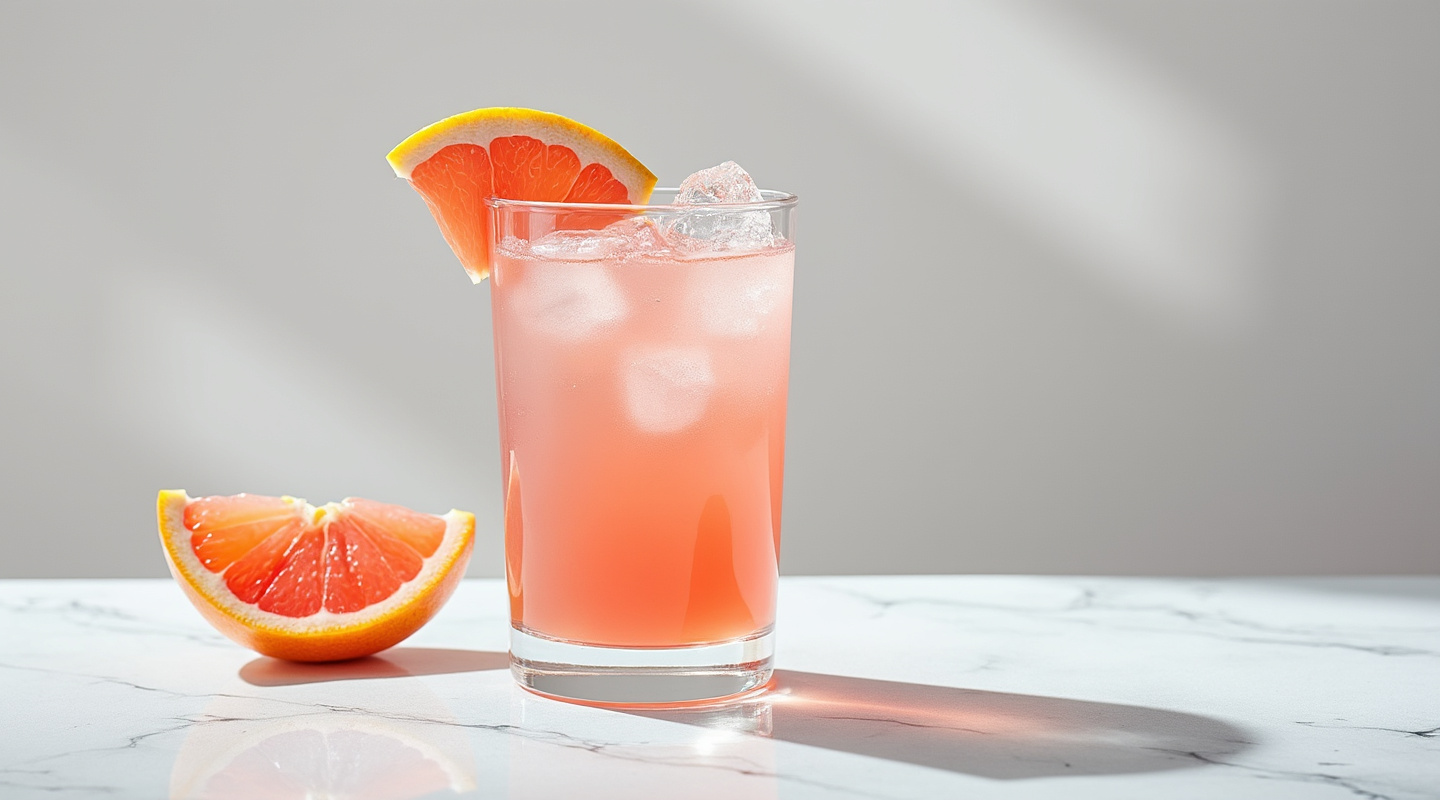 Passover cocktail in a collins glass with an orange slice garnish.