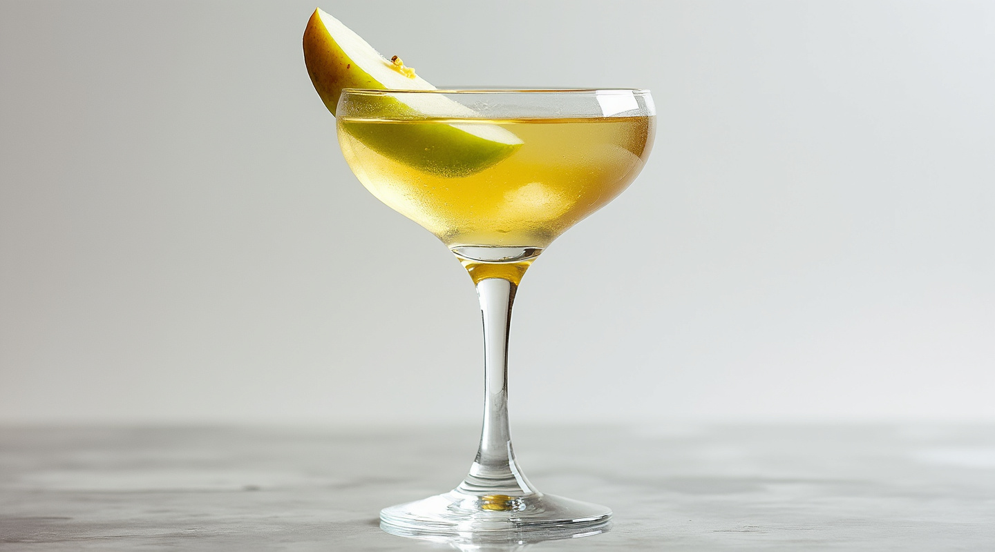 Apple & Melon Cocktail in a Martini glass