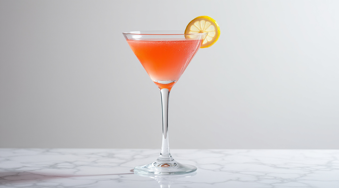 Pink Hound cocktail in a glass