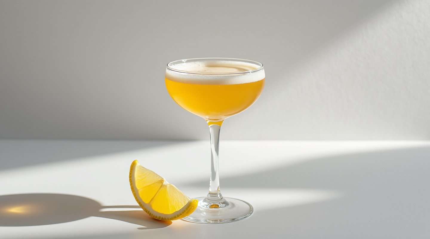 Prince Charlie cocktail in a pre-chilled Coupe glass