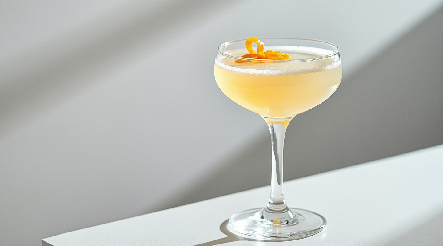 Sake'Politan cocktail served in a coupe glass