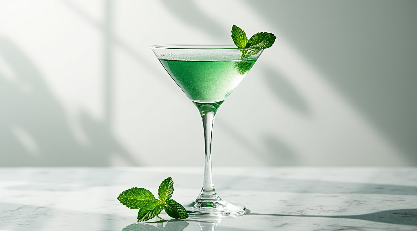 Emerald Martini in a chilled glass