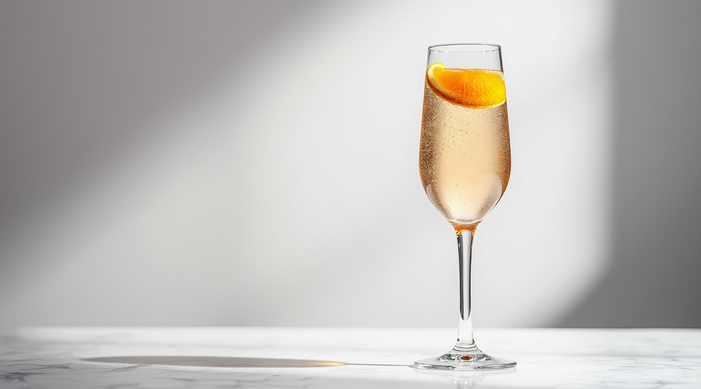 Vavavoom cocktail in a flute glass