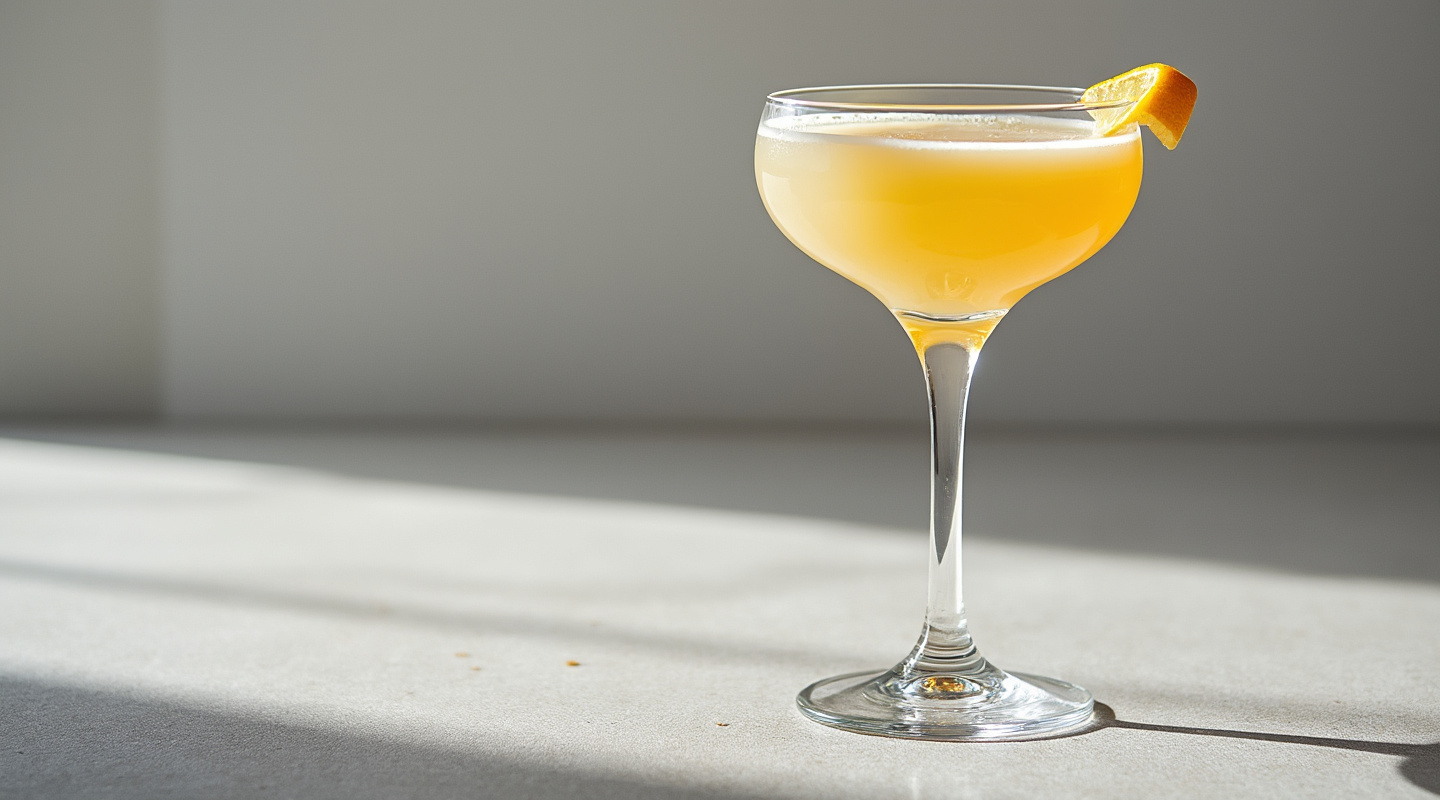 Zabaglione Cocktail in a martini glass