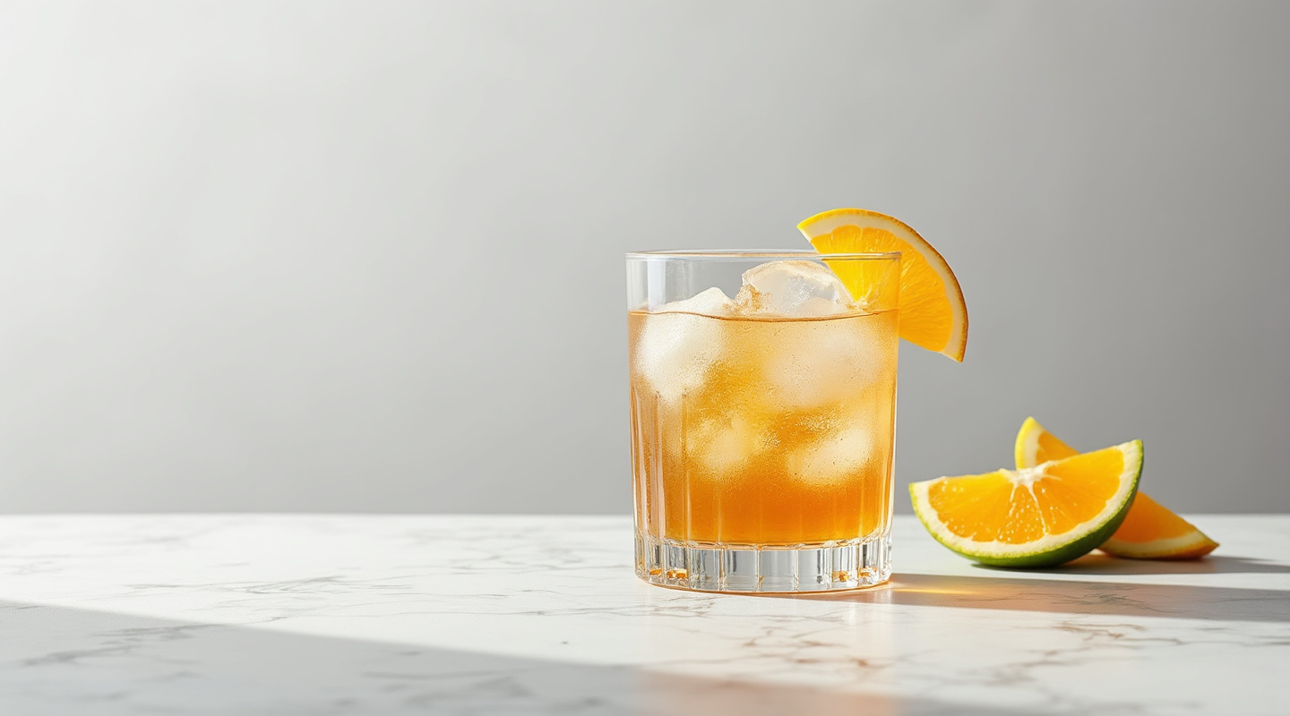 Anejo Highball with garnishes