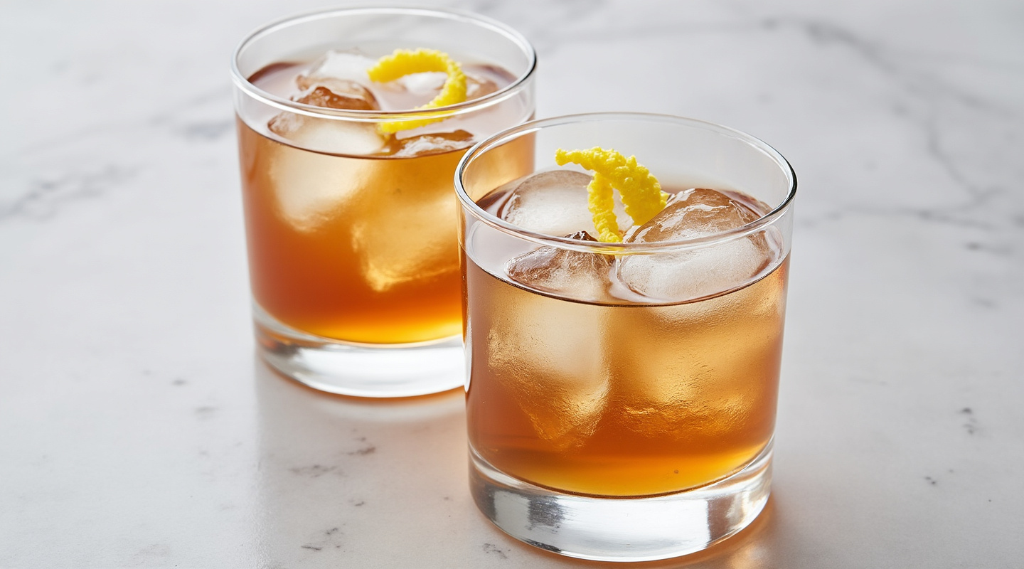 A glass of New Amsterdam cocktail