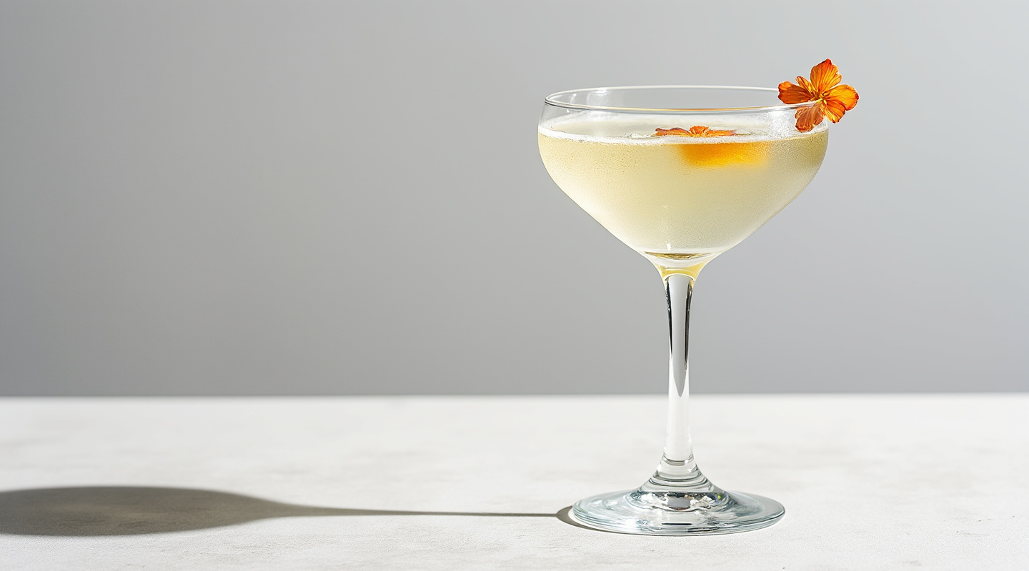 Floral Martini in a glass