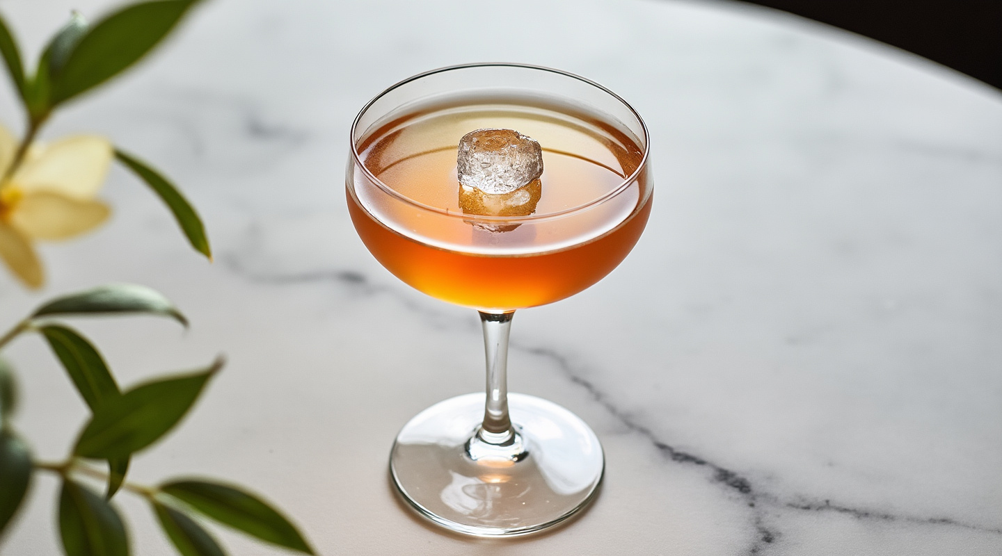 Phish Hook cocktail served in a Coupe glass