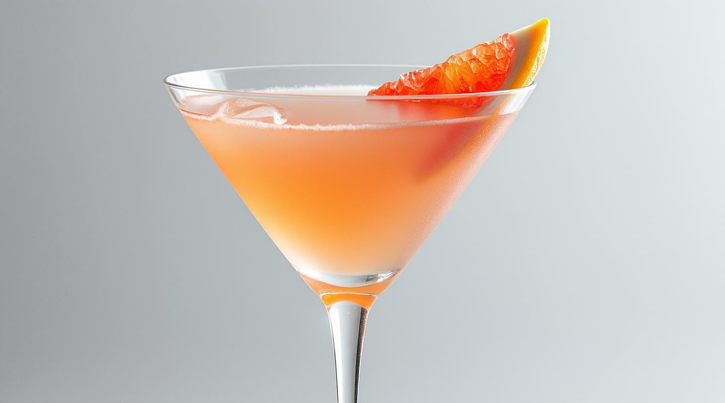 Special cocktail in a martini glass