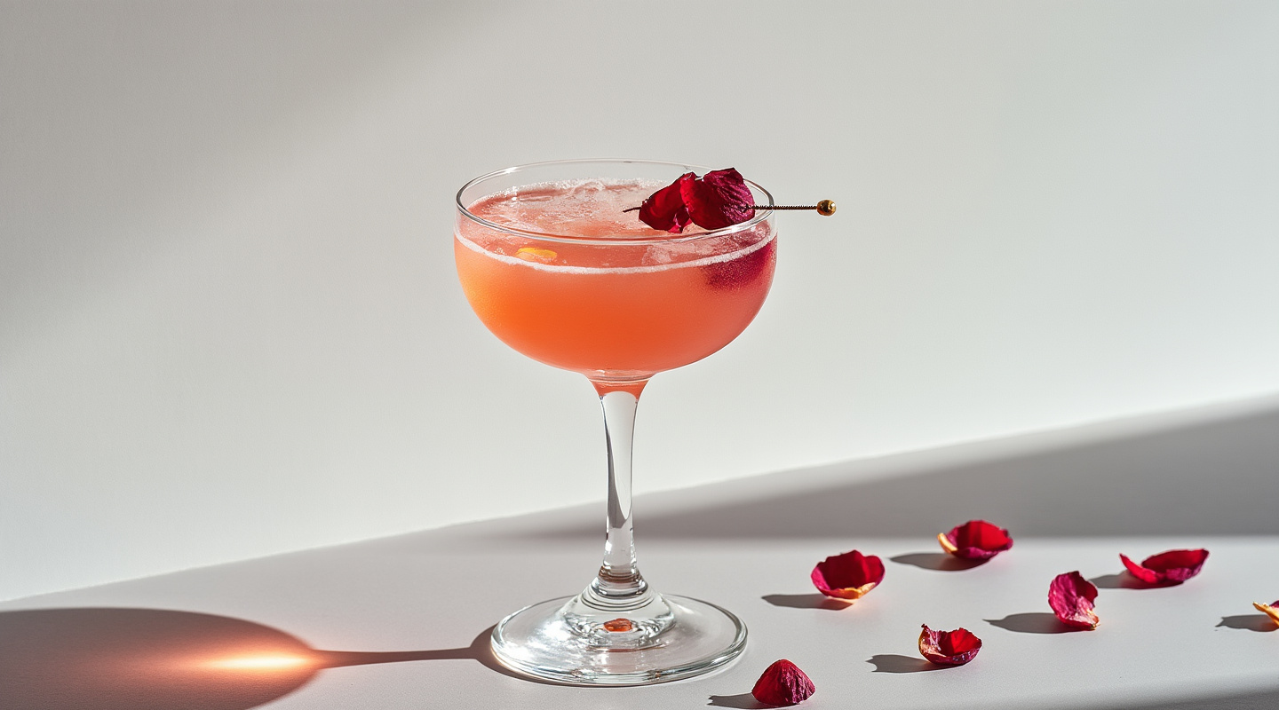 Elle Loves cocktail in a coupe glass