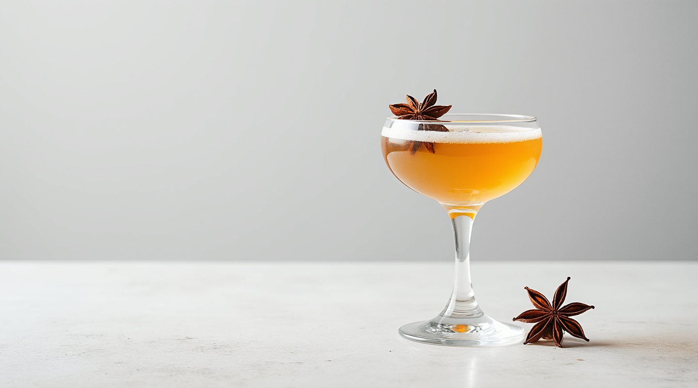 Triomphe d'Anis cocktail served in a coupe glass