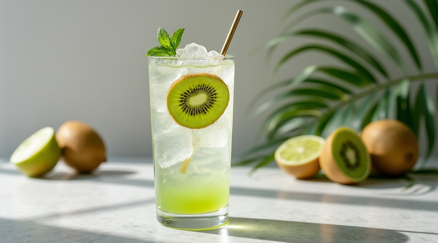 Kiwi Caipirinha Cocktail