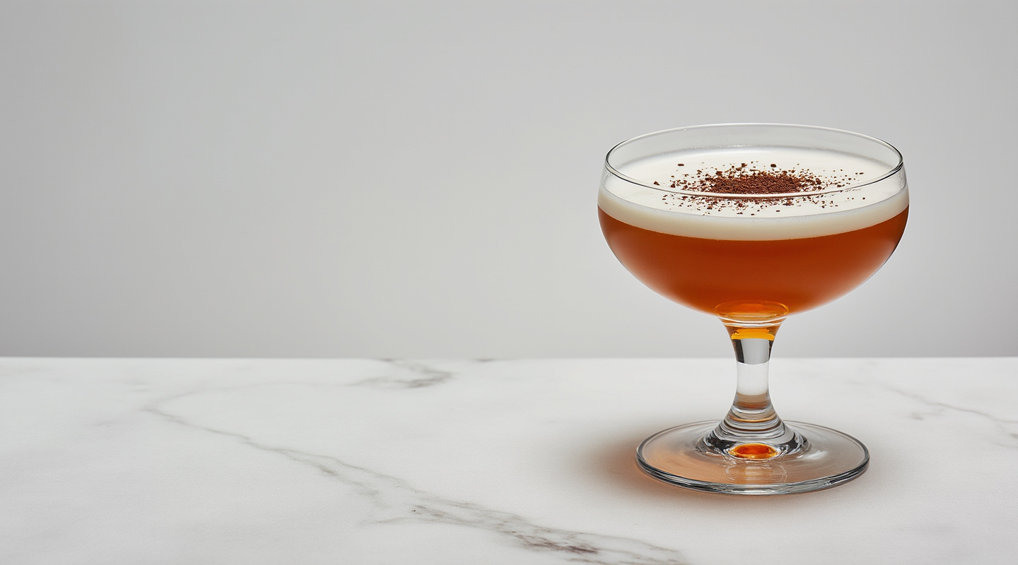 Out to Sea cocktail in a coupe glass