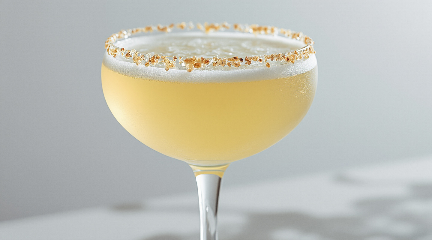 Sin Limites cocktail in a coupe glass