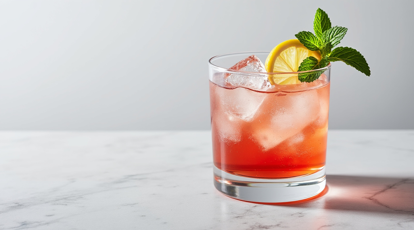 Castle Cobbler cocktail in a glass with garnish