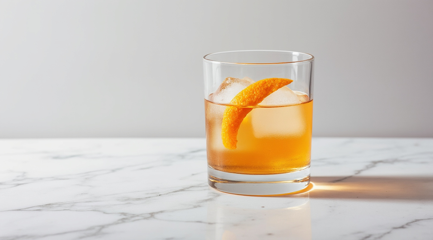 Remind Me Cocktail garnished with orange zest