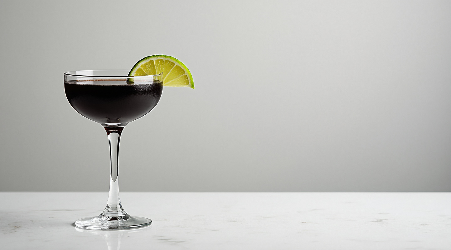 Black Daiquiri in a coupe glass