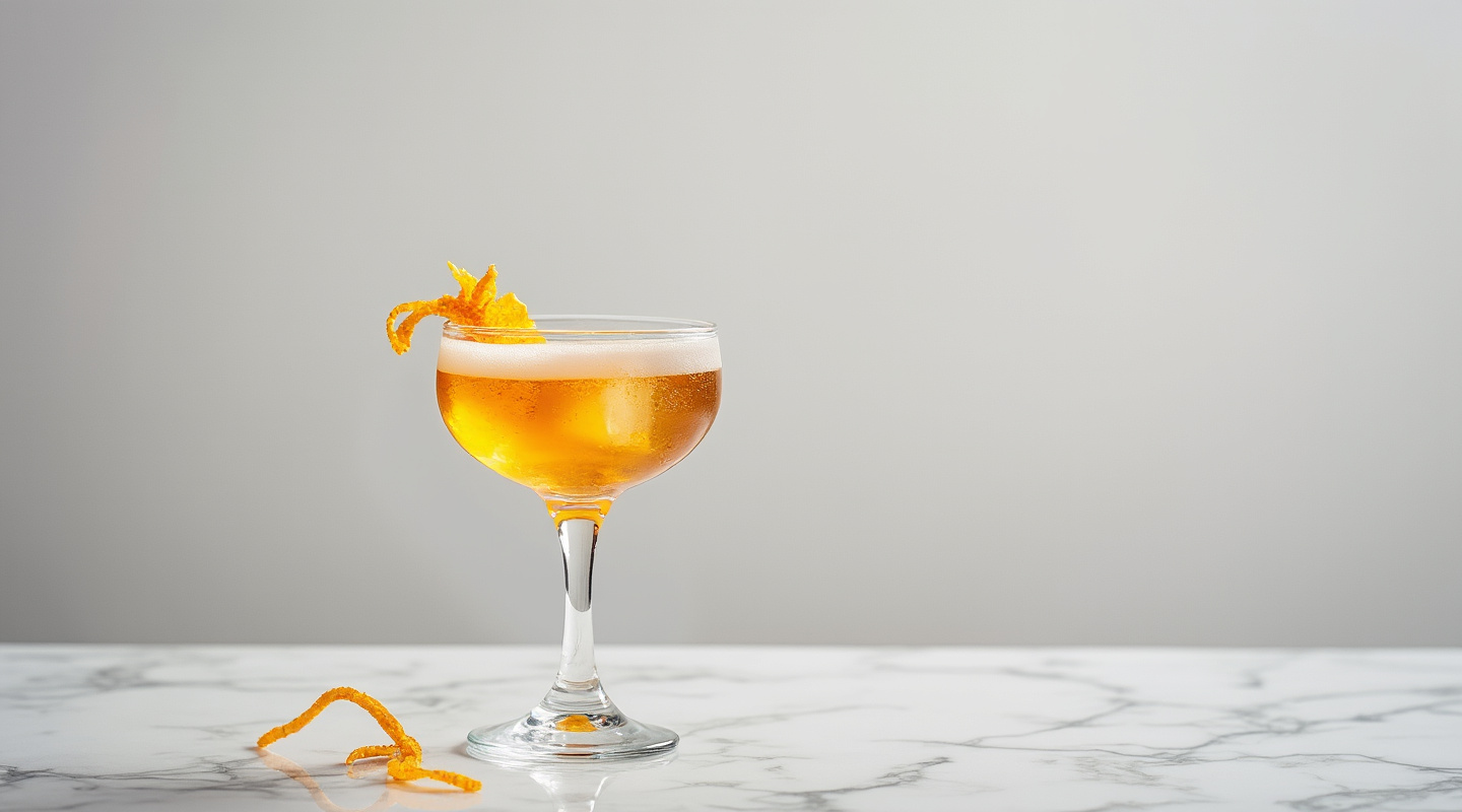 Alcazer cocktail in a Nick & Nora glass