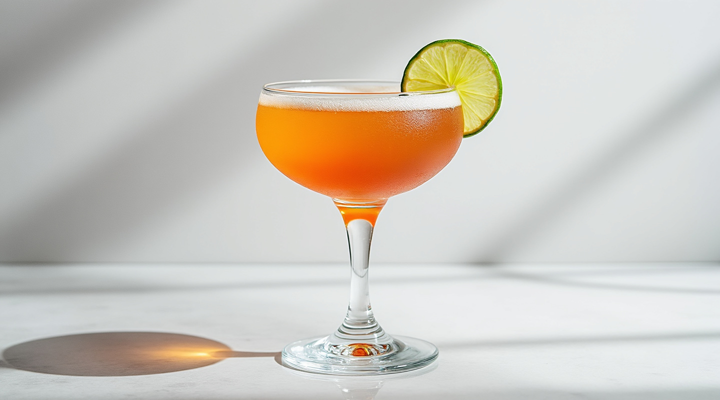 Steel Drum cocktail in a coupe glass