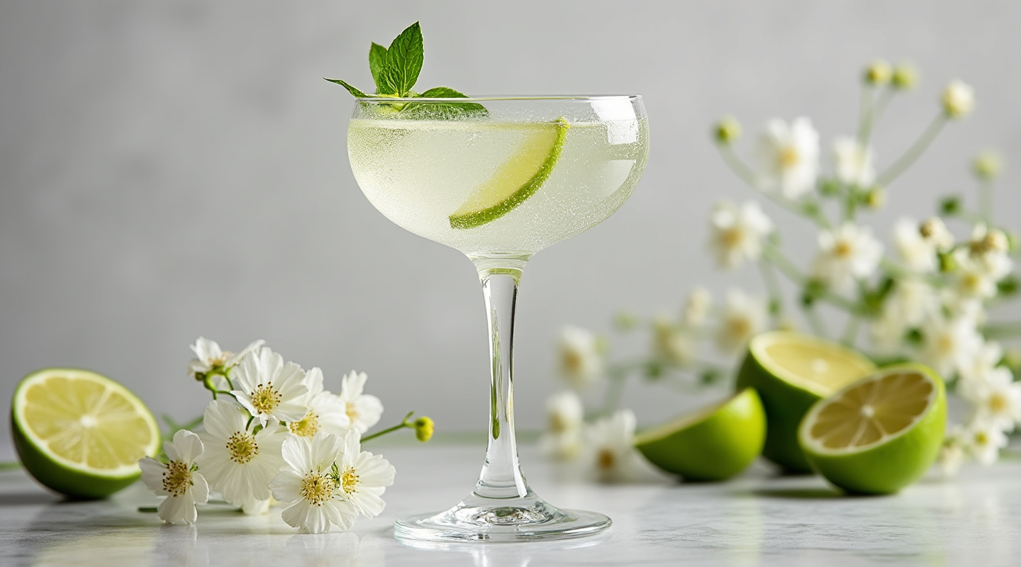 Elderflower Gimlet Cocktail