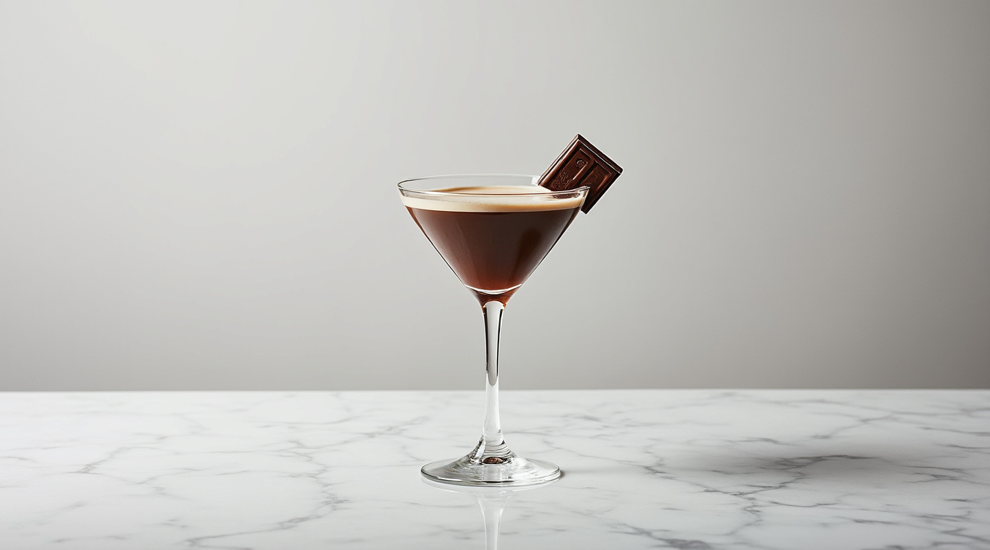 Chocolate Martini cocktail in a chilled glass