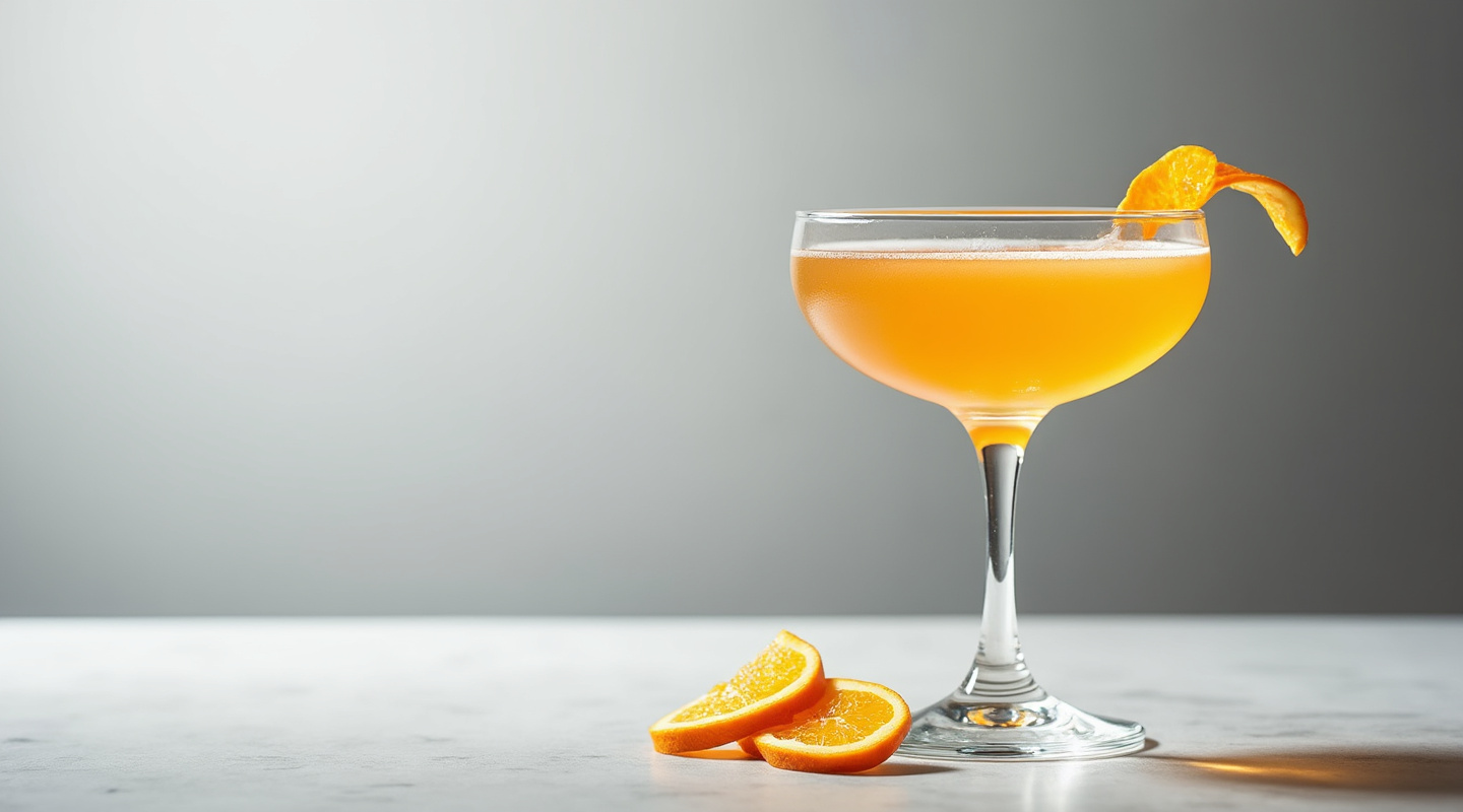 A sophisticated Ohio cocktail served in a chilled glass, garnished with an orange zest twist.